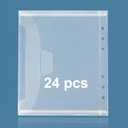 UNIMEIX 24 Pcs 2-in-1 Stamp and Die Storage Refill Pages Reusable Storage Cases Seal Bags Transparent Plastic Folders for Cutting Dies Stencil Embossing Crafts (6.3" x 7.6")
