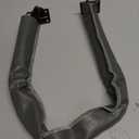 QCAA Extra Heavy Storm Door Chain Check, 25-1/2" Length, Solid Brass Bracket, Matte Black, 304 Stainless Steel Hook, Grey Textured Vinyl Cover, 1 Pack, Made in Taiwan