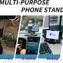 Tactical Gear Plate Carrier Vest Accessories, MOLLE Phone Chest Mount Holder for 6.0"-7.7" Screens, Quick-Release and Adjustable Tactical Phone Holder for Police Vest (BK)