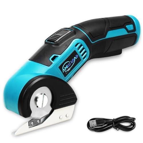 ANLULOAD Cordless Electric Scissors, Rotary cutter,4V Electric Mini Cutterfor Leather, cardboard, plastic
