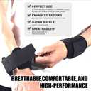 Weightlifting Straps with D Ring, Lifting Straps with D Rings Adjustable Suitable for Deadlift Fitness Weightlifting Strength Training Unisex (Black)