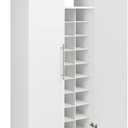 Prepac HangUps 30" Shoe Storage Cabinet, Cabinet Wall Mount, Wall Cabinet Storage for Shoes with 40 Cubbies, Ideal for Utility Room, Garage and Bedroom, 30" W x 72" H x 16" D, White