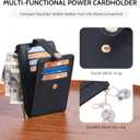 2 x POIUGOYA Slim Wallet for Women,RFID Blocking Bifold Credit Card Holder with Zipper Coin Pocket,ID Window,Keychain