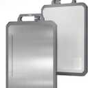 Titanium Cutting Boards for Kitchen, Large Chopping Boards with Handle, Non Slip Metal Cutting Board, Double Sided Pure Titanium and Wheat Straw PP, Dishwasher Safe, 17121