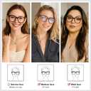 Madison Avenue Oversized Blue Light Blocking Glasses for Women Fashion Blue Light Blockers Anti Eyestrain & UV Protection Computer Eyeglasses (Ttransparent Grey)