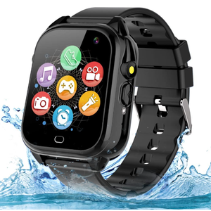 OVV Kids Waterproof Smart Watch Boys Girls Age 312 with 26 Game 1.44'' HD Touch Screen Music Player Camera Video Recorder 12/24 Hr Clock Pedometer Alarm Torch Calculator Children Learning Toys