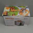 Mecity 2 Slice Toaster Touch Screen 1.5" Wide Slot, Stainless Steel Smart Bread Toaster for Bagel Muffin Waffle Gluten Free Breads, Timer, Defrost, Reheat, 120V 825W