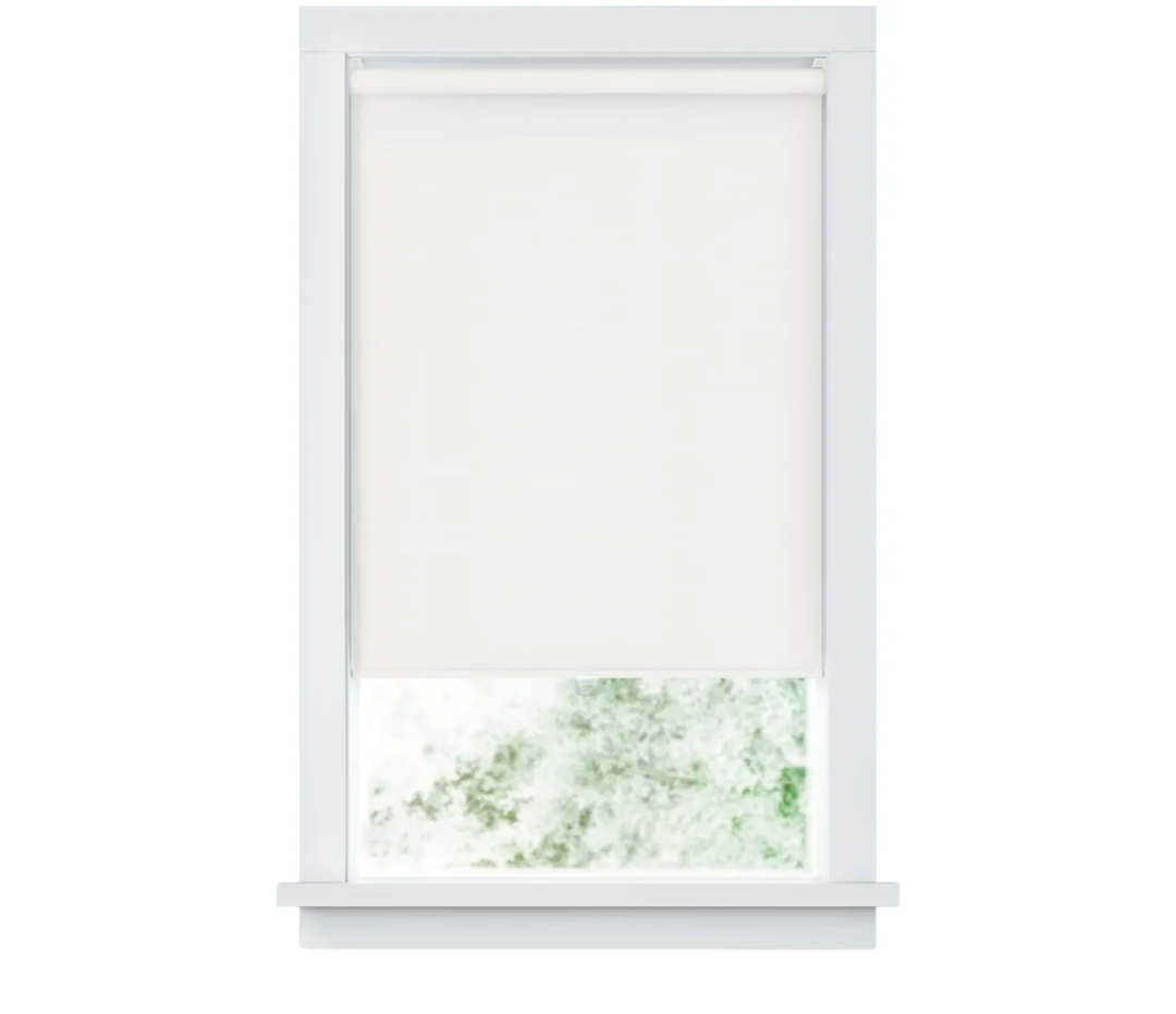 LEVOLOR Basics Cordless Fabric Roller Shade, Easy to Install Blackout Shades for Windows, Neutral White, Fits up to 31” Width and 72” Length, Home Solution for Any Space or Room Decor