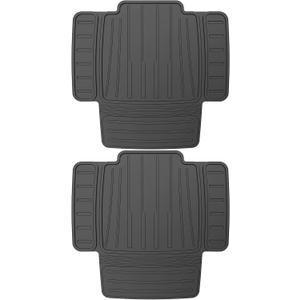 insefocc TPE Car Seat Protector for Child Car Seat, Waterproof Anti‑Slip No Imprints Car Seat Cover, Universal Booster Seat Protector for Baby & Pet, BPA‑Free Under Seat Car Mat（Black 2pc）