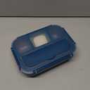 shell and turtle Bento Box Adult Lunch Box, Kids Lunch Containers for School with 4 Compartments, with Utensils, Sauce Jar, Muffin Liners, Microwave Safe, Navy (1200ML)