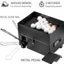 Golf Ball Dispenser, Automatic Golf Ball Tee Up Machine with Foot Pedal Operation, 50 Balls Capacity, Metal Construction, Heavy-Duty Design Golf Simulator Accessories for Indoor