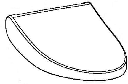 TOTO TTHU980401 Replacement Toilet Seat For Select Toto Toilets Cotton