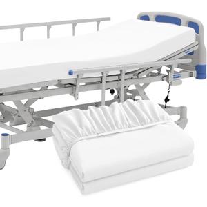P Pothuiny 2 Pcs Hospital Bed Fitted Sheets Only, 36"x80"+12" Brushed Microfiber Soft Hospital Bed Sheets for Home & Hospital Care Beds with All-Around Elastic, White
