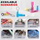 AIRIC Heat Shrink Wire Connectors Kit, 22-10 AWG Waterproof Crimp Terminals, Marine Electrical Connector, Insulated Cable Ends, Wiring Terminal End for 22-10 Gauge, Ring Fork Spade Butt Splice 120 PCS