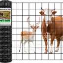 Gisafai 16 Gauge Galvanized Welded Wire Fence 4 ft x 50ft PVC Coated Hardware Cloth, 2.36" x 2.36" Mesh, Heavy Duty Garden Fencing Roll for Chicken, Dog Yard, Deer Cattle & Animal Protection(Black)