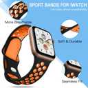 Adorve 4 Pack Sport Bands Compatible with Apple Watch Bands for Men Women Size 38mm/40mm/41mm/42mm(series 11 10) M/L ,Breathable Soft Silicone Strap for iWatch Band Series 11 10 SE Ultra 