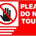 TOPLABEL Do Not Touch Warning Sign Label Stickers,2x4 Inch,15 Pcs Per Pack