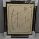 16x20 Diploma Frame for 14x17 Certificate/Document/Picture with Double Mat(Black and Gold),Wood Degree Frame, Black with Gold Side,UV Protection Acrylic,Wall hanging