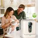 ICUIRE Baby Bottle Washer and Sterilizer and Dryer, 131-167F High Temperature Sterilize for Baby Stuff, 3.2L Water Tank to Clean Bottles, Pump Part &Pacifiers&Bowl, Newborn Parents One-Hand Operation