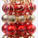 Christmas Ball Ornaments, 30 pcs 2.36" Shatterproof Baubles Set Red and Gold for Xmas Tree Decorations, Hanging Ornaments for Wedding Party
