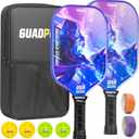 Pickleball Paddles Set 2 Pack USAPA Approved Fiberglass Pickleball Paddles with Honeycomb Core Includes 4 Pickle Balls Carry Bag & Gift Box