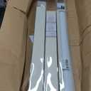 Cordless Blackout Roller Shades Blinds for Windows Free-Stop, Pull Down Room Darkening with Valance, Thermal Insulated Woven Fabric Window Door Blinds for Home, Office, Linen 34" W x 72" H