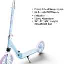 PHOEROS Kick Scooter for Kids Ages 6-12, Teens & Adults, Youth. Lightweight Aluminum Kick Scooter for Teens, Adults, Boys, Girls with 8-inch Big Wheels, Foldable, 3 Height Adjustable, Shock Absorption