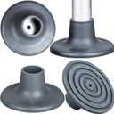 4 PCS Replacement Feet Caps for Bedside Commode Seat, 1-1/8" I.D Rubber Feet Pads Universal Fit Shower Chair, Bath Bench Legs, Toilet Seat Leg Tips Large Suction Cup Feet for Commode Chair