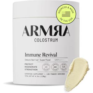 ARMRA Colostrum Powder | Unflavored | Gut Health & Bloating | Skin & Hair | Immunity | Keto, Gluten & Fat-Free | 120 Servings, Best By 03/2027