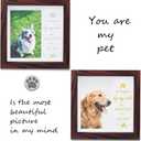 KCRasan Pet Memorial Picture Frame - Sentiment Frame for Loss of Dog or Cat Gifts - Pet Collar Frame Remembrance Sympathy Tribute Keepsake, Mahogany