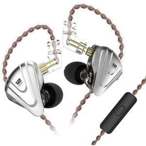 KZ Wired Earbuds ZSX in-Ear Headphones with Dynamic Crystal-Clear Sound and Ergonomic Custom-Fit Earpieces (S/M/L), 3.5mm Jack for Phones and Laptops(with Mic,Black)