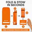 ONGUARD Waterproof Single and Double Stroller Bag for Airplane - Travel Stroller Cover for Air Travel and Storage - Gate Check Bag Backpack- Baby Airplane Essentials - Orange