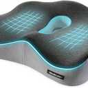 Memory Foam Seat Chair Cushion for Relieves Back Sciatica Pain Tailbone Pain Coccyx Degenerating Disc Orthopedic Osteoarthritis Prostate Cushion Low Back Pain Cushion Hip Shaping (Mixed Colors)