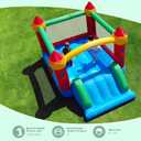 WeeOneKids Air Bounce House, Inflatable Bouncer with Air Blower and Slide, Jumping Family Backyard Bouncy Castle with Extra Thick Material (Red Yellow&Blue), Large