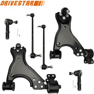 6PCS K621231 K621232 K750155 ES800286 Front Lower Control Arms w/Ball Joints, fit 2008-17 for Buick Enclave, 2009-17 for Chevrolet Traverse, 2007-2016 for GMC Acadia, 2007-10 for Saturn Outlook