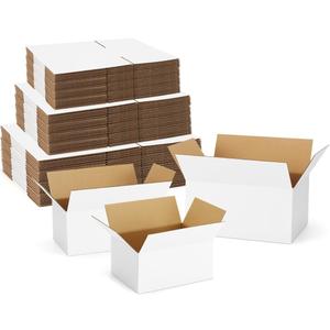 Assorted-Sizes-Shipping-Boxes-45-Pack: 8x6x4 & 9x6x4 & 10x7x5 Small-Shipping-Boxes-Mailers, White Corrugated-Cardboard-Boxes-for-Packing-Small-Business Mailing
