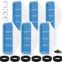 Cat Water Fountain Filters, Compatible with Stainless Steel Pet Fountain 6 Filters with 6 Sponges