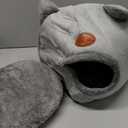 Cat Beds for Indoor Cats, Cozy Cat Cave Bed Dog House Cats Tent with Removable Cushion Pillow, Soft Warm Pet House Puppy Bed, Cute Pet Nest for Kitten Small Dog (Gray, L-14.2x14.2x14.2 Inches)