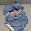 B2prity One Piece Swimsuit for Women Tummy Control V Neck Bathing Suit Color Block High Waisted Cutout Swimwear (X-Large, Gray Blue)