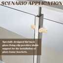 2 x 2-Pack Glass Clamp, Cucumis Adjustable Bright Zinc Alloy Glass Clip Clamp for Shower, Bathroom, Kitchen & Staircase Handrail (Gold)