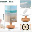 Bolaz Small Table Lamp for Bedroom Seashells on Tropical Beach Table Lamp Nightstand Lamp for Livingroom Office Reading Working Table Desk
