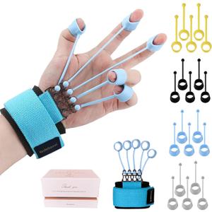 Finger Exerciser,4 Resistance Levels Finger Strengthener for Hand Therapy, Rock Climbing - Relieve Pain for Arthritis, Carpal Tunnel, Hand Strengthener and Finger Strengthener
