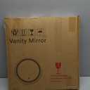 ROLOVE Makeup Mirror with Lights, 18 Inch Vanity Mirror with Lights, Lighted Makeup Mirror, Smart Touch Control 3 Colors Dimmable Round Lighted Vanity Mirror, Tabletop  Desk Mirror, 360Rotation (White)