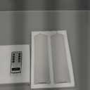Fanna 8'' White Slim Column Battery Operated Flameless LED Candles, Christmas Pillar Candles Stripe Design, Batteries and Remote Included - Set of 2 - Dia.2.15 inches