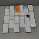 Art3d Peel and Stick Backsplash for Kitchen White Subway (10 Tiles, Thicker Design) (White With Black Grout)