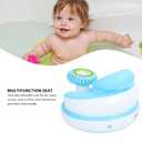 Inflatable Baby Chair for Babies 3 Months and Up, Baby Support Seat Summer Toddler Chair for Sitting Up, Built in Air Pump Baby Floor Seat, Blue