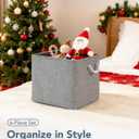 13x15x13 Storage Cube Bins, Heavy Duty Foldable Fabric Storage Bins with Handles and Metal Frame, 6 Pack Large Closet Organizer Bins for Clothes, Socks, Towels, Grey