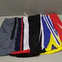 5 Pack Big Boys Youth Athletic Mesh Basketball Shorts with Pockets Quick Dry Activewear (Set 3, Medium)