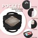 Small Diaper Bag Tote, Crossbody Diaper Bag Mini Purse with 8 Pockets, Travel Baby Bag for boys & Girls, 2 Insulated Pockets, Black