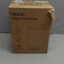 Cesun 1.2 Gallons Small Trash Can with Lid, White Bathroom Garbage Can with Foot Pedal, Mini Round Wastebasket for Bathroom, Bedroom, Office, 4.5 Liters / 1.2 Gallons, White